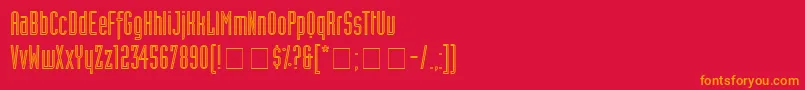 AssemblyOutlineSsi Font – Orange Fonts on Red Background