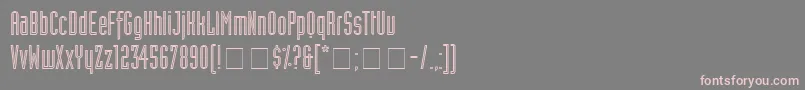 フォントAssemblyOutlineSsi – 灰色の背景にピンクのフォント