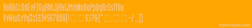 フォントAssemblyOutlineSsi – オレンジの背景にピンクのフォント