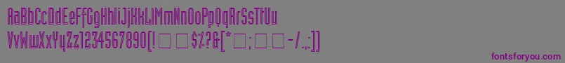 Czcionka AssemblyOutlineSsi – fioletowe czcionki na szarym tle