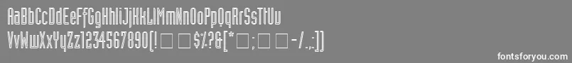 フォントAssemblyOutlineSsi – 灰色の背景に白い文字