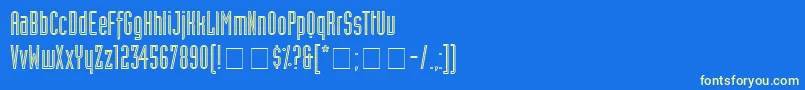 Шрифт AssemblyOutlineSsi – жёлтые шрифты на синем фоне