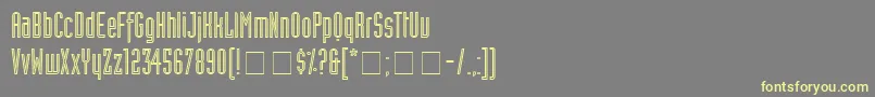 Шрифт AssemblyOutlineSsi – жёлтые шрифты на сером фоне