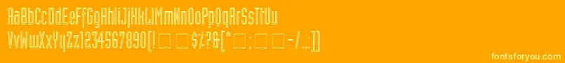 Шрифт AssemblyOutlineSsi – жёлтые шрифты на оранжевом фоне