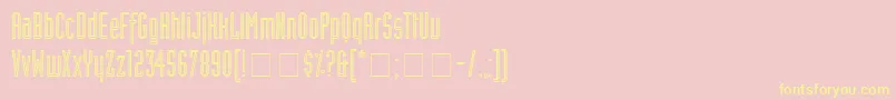 AssemblyOutlineSsi Font – Yellow Fonts on Pink Background