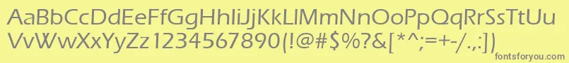 Erasitcteemed Font – Gray Fonts on Yellow Background