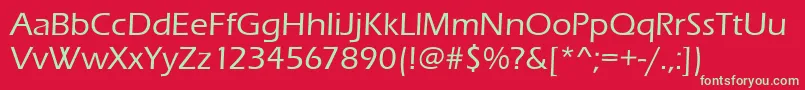 Erasitcteemed Font – Green Fonts on Red Background