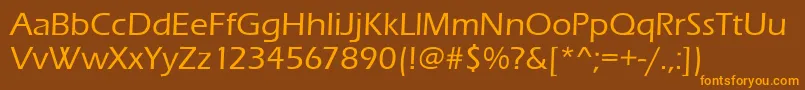 Erasitcteemed Font – Orange Fonts on Brown Background