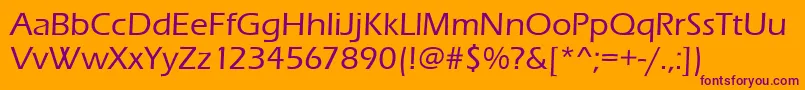 Erasitcteemed Font – Purple Fonts on Orange Background