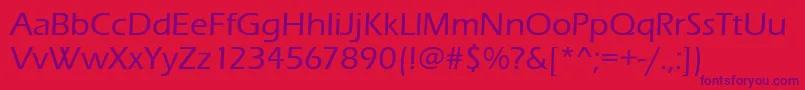 Erasitcteemed-Schriftart – Violette Schriften auf rotem Hintergrund