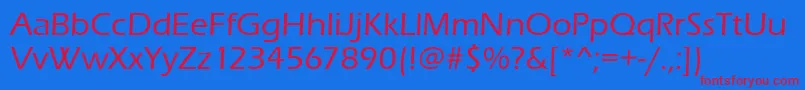 Erasitcteemed Font – Red Fonts on Blue Background