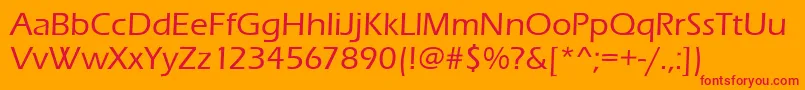 Erasitcteemed Font – Red Fonts on Orange Background