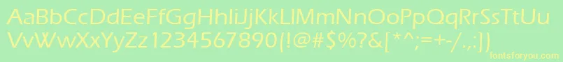 Erasitcteemed Font – Yellow Fonts on Green Background