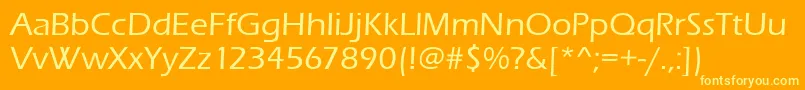 Erasitcteemed Font – Yellow Fonts on Orange Background