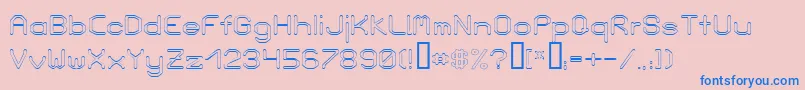 フォントLoveParadeOutlineBold – ピンクの背景に青い文字