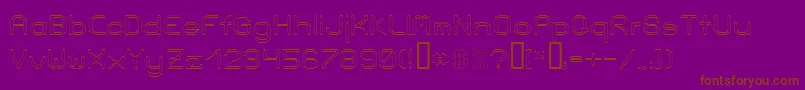 LoveParadeOutlineBold-Schriftart – Braune Schriften auf violettem Hintergrund