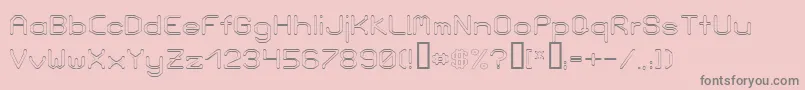 LoveParadeOutlineBold Font – Gray Fonts on Pink Background