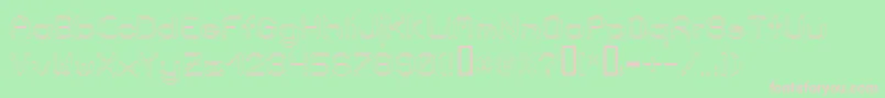 LoveParadeOutlineBold Font – Pink Fonts on Green Background