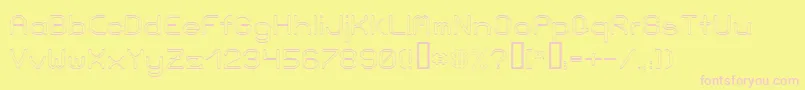 LoveParadeOutlineBold-Schriftart – Rosa Schriften auf gelbem Hintergrund