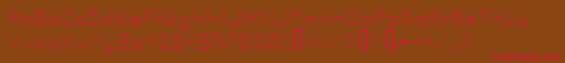 Шрифт LoveParadeOutlineBold – красные шрифты на коричневом фоне