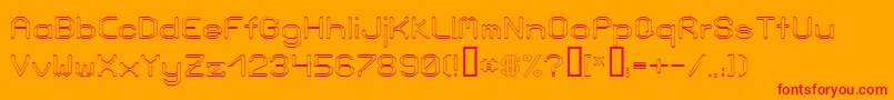 Шрифт LoveParadeOutlineBold – красные шрифты на оранжевом фоне