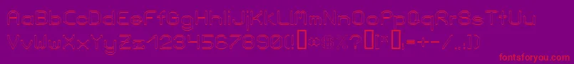 LoveParadeOutlineBold-Schriftart – Rote Schriften auf violettem Hintergrund