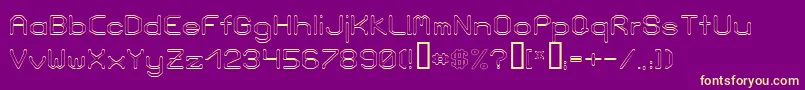 LoveParadeOutlineBold Font – Yellow Fonts on Purple Background