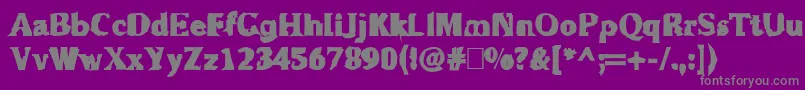 Rugguggla Font – Gray Fonts on Purple Background