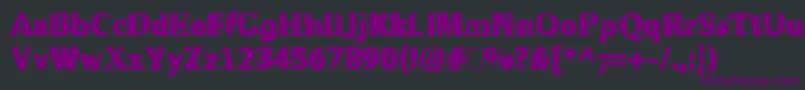 Rugguggla Font – Purple Fonts on Black Background
