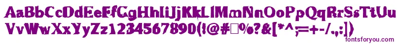 Rugguggla Font – Purple Fonts on White Background