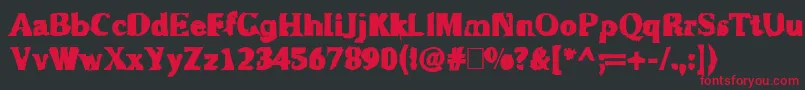 Rugguggla Font – Red Fonts on Black Background