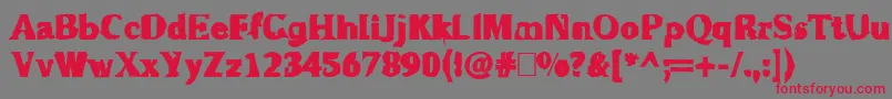 Rugguggla Font – Red Fonts on Gray Background