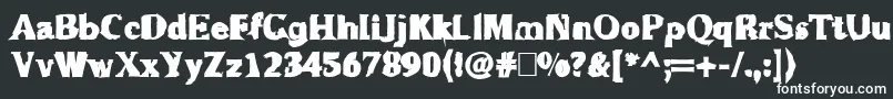 Rugguggla Font – White Fonts on Black Background