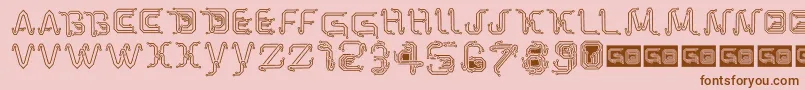 Шрифт ParkTechCgLight – коричневые шрифты на розовом фоне