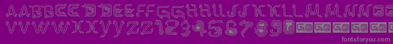 ParkTechCgLight Font – Gray Fonts on Purple Background