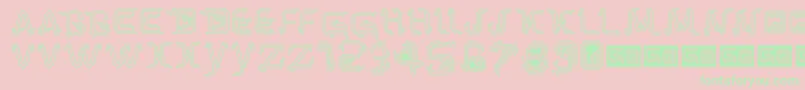 Шрифт ParkTechCgLight – зелёные шрифты на розовом фоне