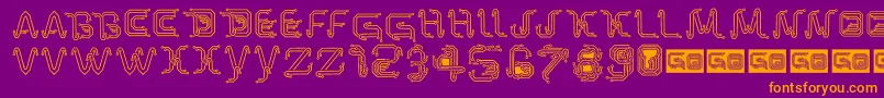 ParkTechCgLight Font – Orange Fonts on Purple Background