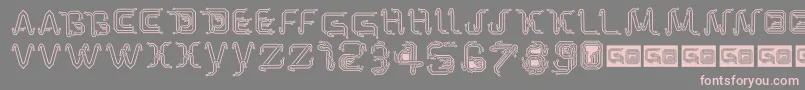 ParkTechCgLight Font – Pink Fonts on Gray Background