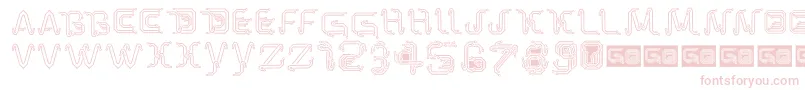ParkTechCgLight Font – Pink Fonts on White Background