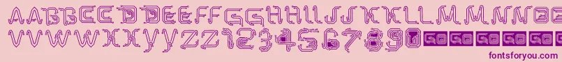 Шрифт ParkTechCgLight – фиолетовые шрифты на розовом фоне