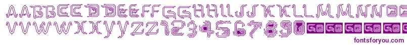 ParkTechCgLight-fontti – violetit fontit valkoisella taustalla
