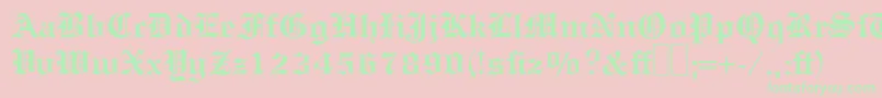 E780BlackletterBold Font – Green Fonts on Pink Background