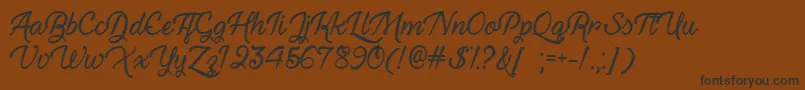 HauntedEyesOtf Font – Black Fonts on Brown Background