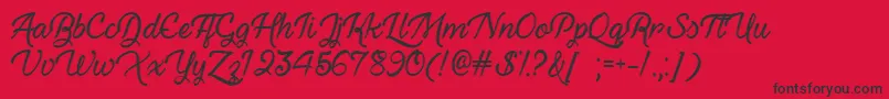 HauntedEyesOtf Font – Black Fonts on Red Background