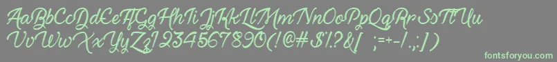 HauntedEyesOtf Font – Green Fonts on Gray Background