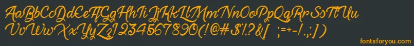 HauntedEyesOtf Font – Orange Fonts on Black Background