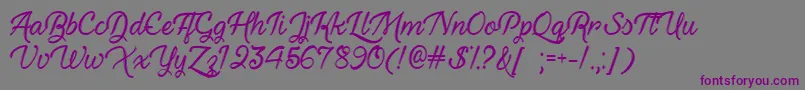 HauntedEyesOtf Font – Purple Fonts on Gray Background