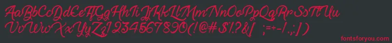 HauntedEyesOtf Font – Red Fonts on Black Background