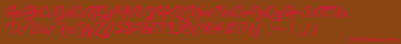 HauntedEyesOtf Font – Red Fonts on Brown Background