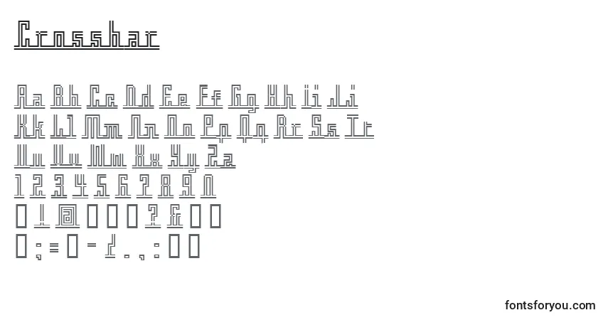 Шрифт Crossbar – алфавит, цифры, специальные символы